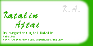 katalin ajtai business card